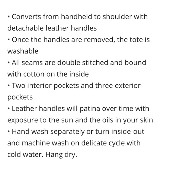 NWT Immodest Cotton Indigo canvas construction tote - Picture 8 of 10